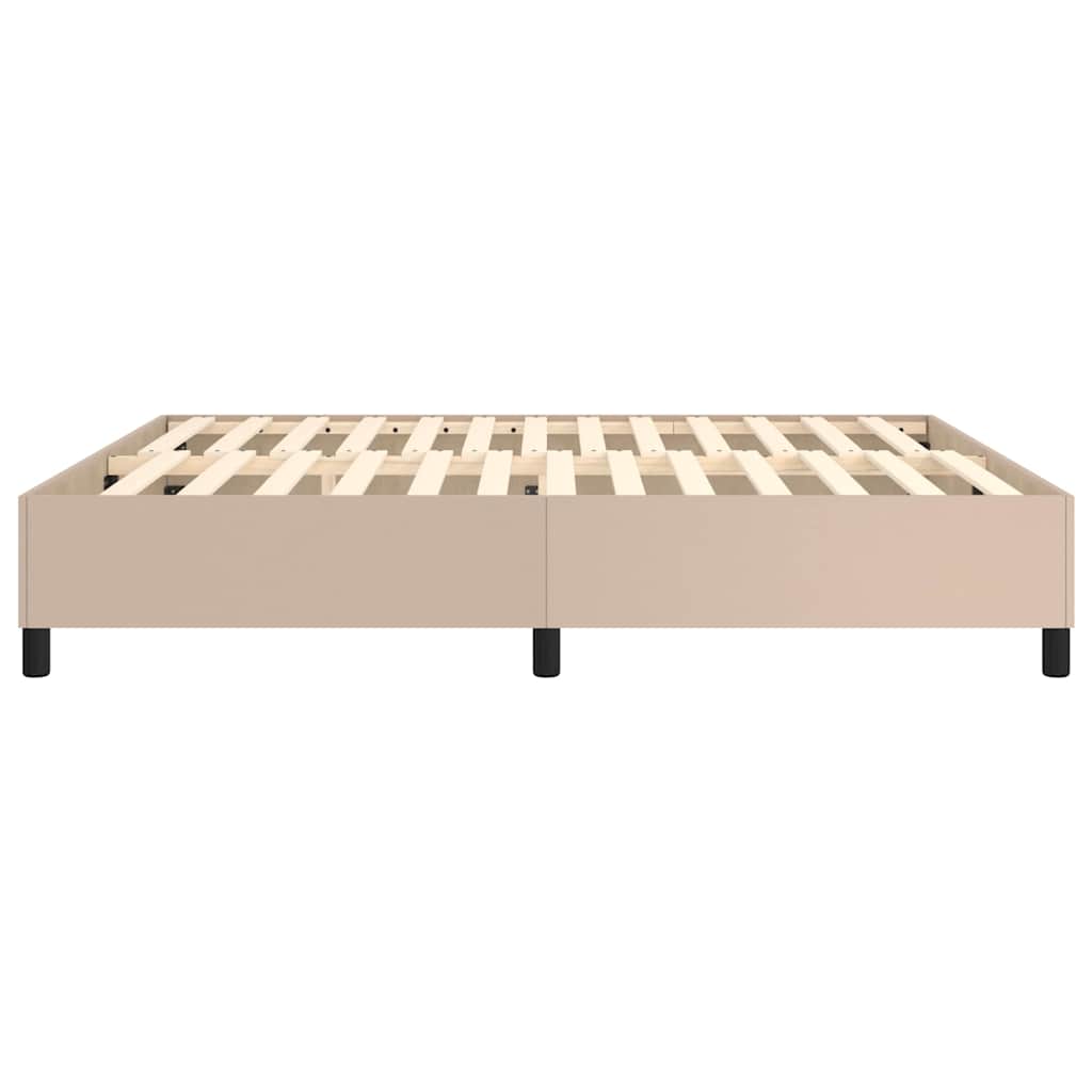 Struttura Letto a Rete a Molle Cappuccino 160x200 cm Similpelle