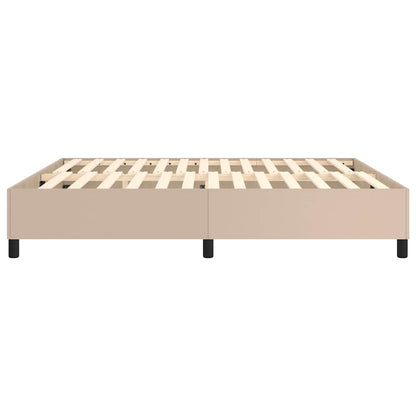 Struttura Letto a Rete a Molle Cappuccino 160x200 cm Similpelle