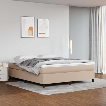 Struttura Letto a Rete a Molle Cappuccino 160x200 cm Similpelle