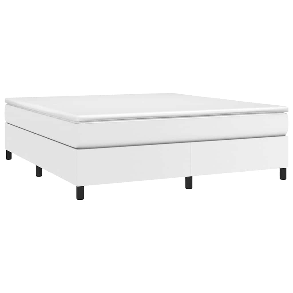 Struttura Letto a Rete a Molle Bianco 180x200 cm in Similpelle