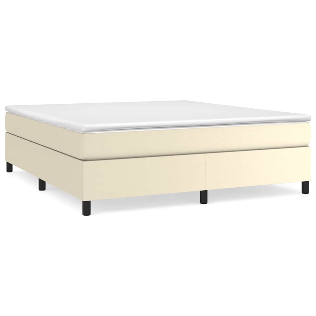 Struttura Letto a Rete a Molle Crema 180x200 cm in Similpelle
