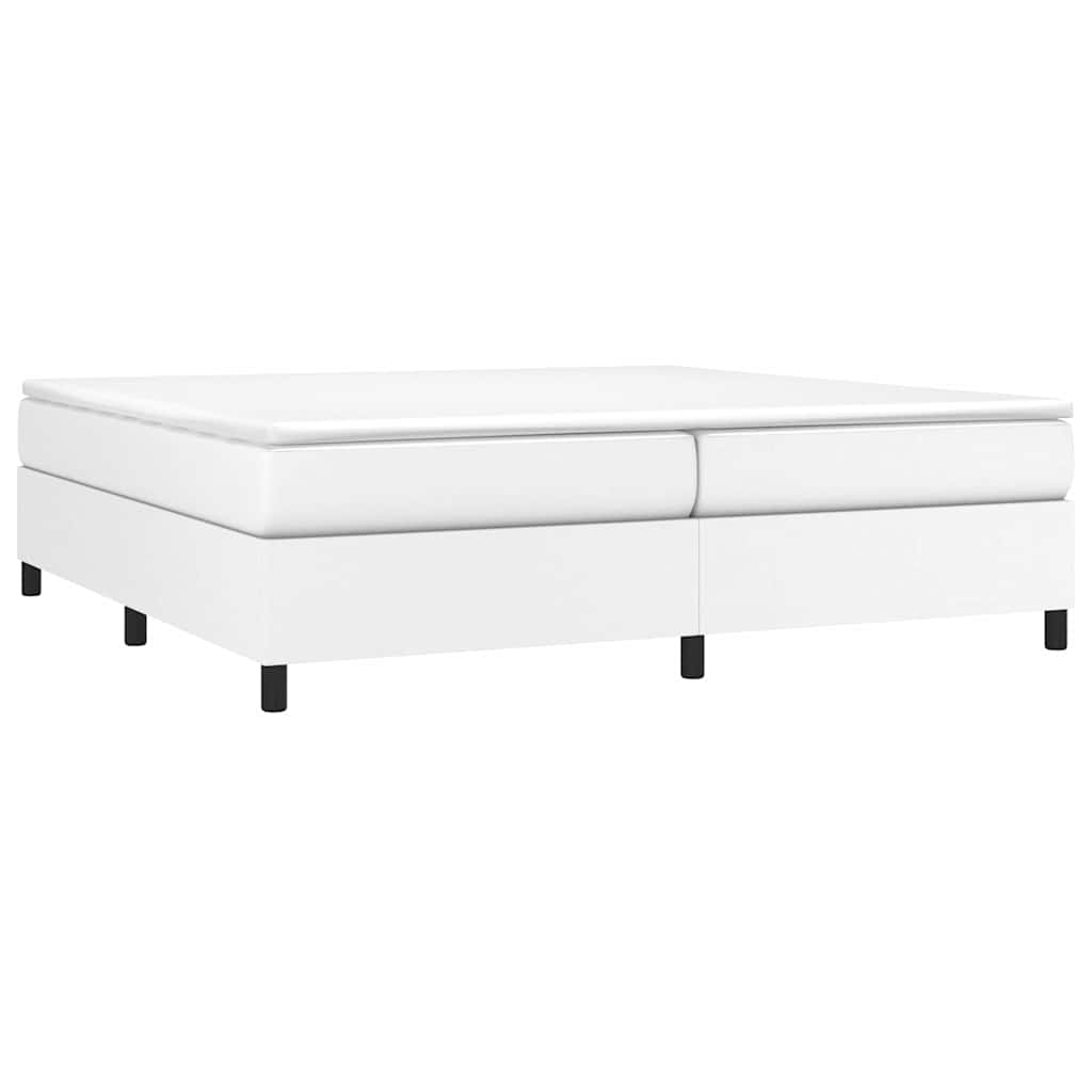 Struttura Letto a Rete a Molle Bianco 200x200 cm in Similpelle