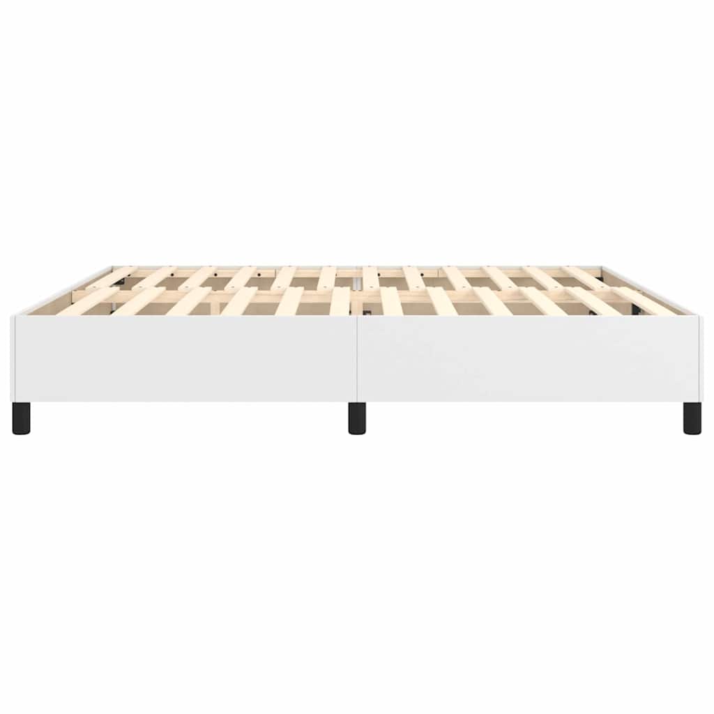 Struttura Letto a Rete a Molle Bianco 200x200 cm in Similpelle