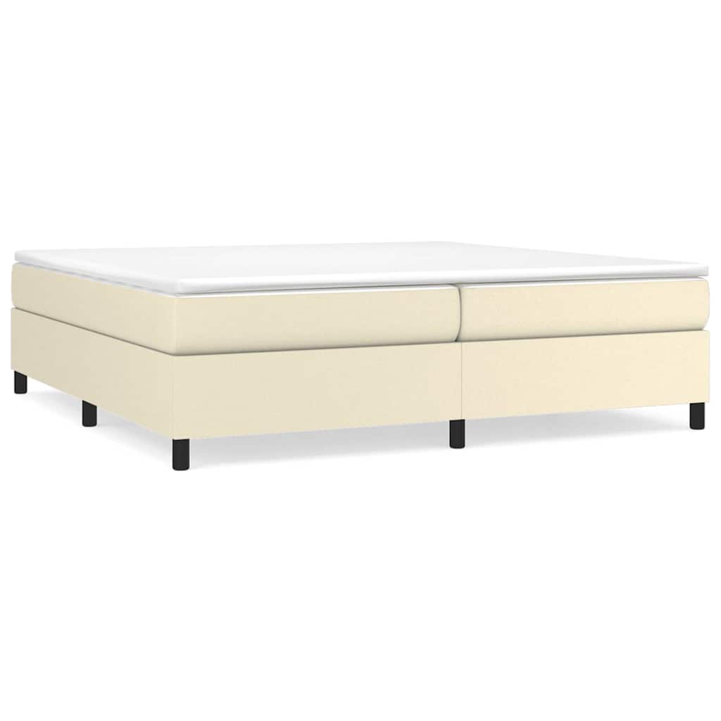 Struttura Letto a Rete a Molle Crema 200x200 cm in Similpelle