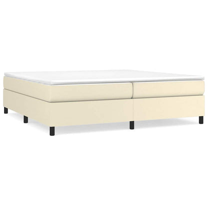 Struttura Letto a Rete a Molle Crema 200x200 cm in Similpelle