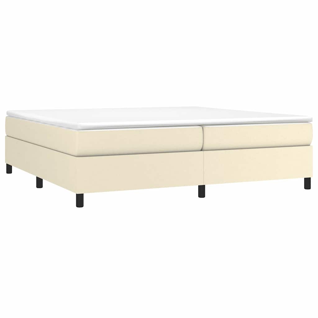 Struttura Letto a Rete a Molle Crema 200x200 cm in Similpelle