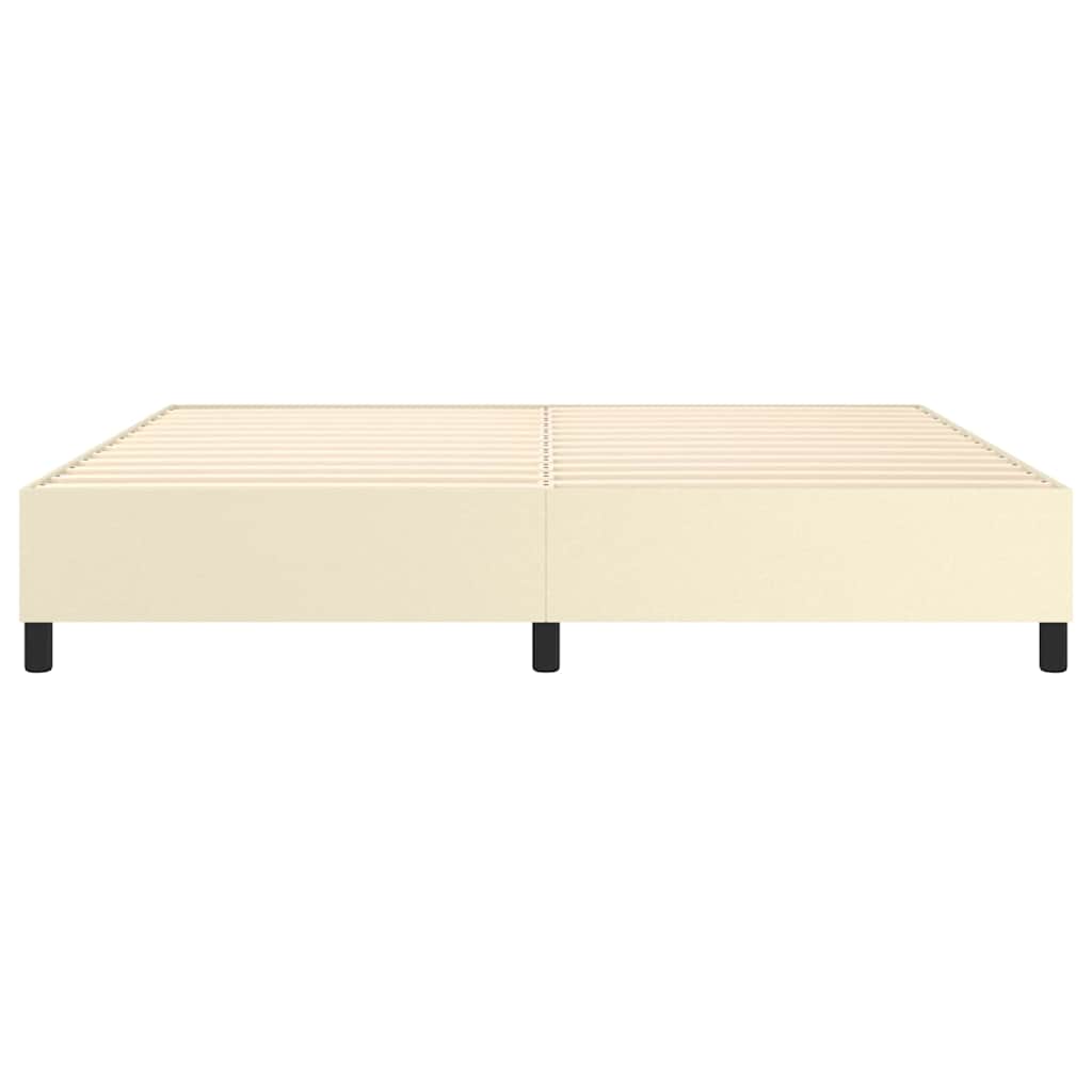 Struttura Letto a Rete a Molle Crema 200x200 cm in Similpelle