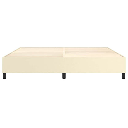 Struttura Letto a Rete a Molle Crema 200x200 cm in Similpelle