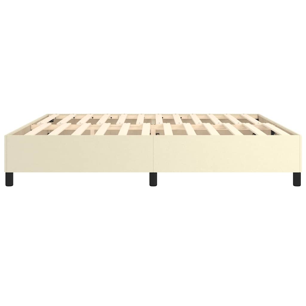 Struttura Letto a Rete a Molle Crema 200x200 cm in Similpelle