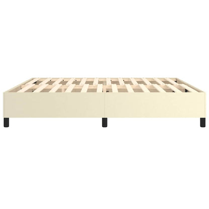 Struttura Letto a Rete a Molle Crema 200x200 cm in Similpelle
