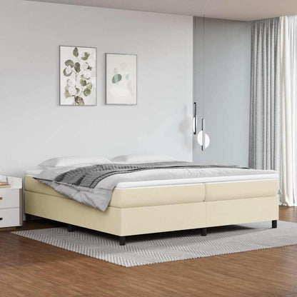 Struttura Letto a Rete a Molle Crema 200x200 cm in Similpelle