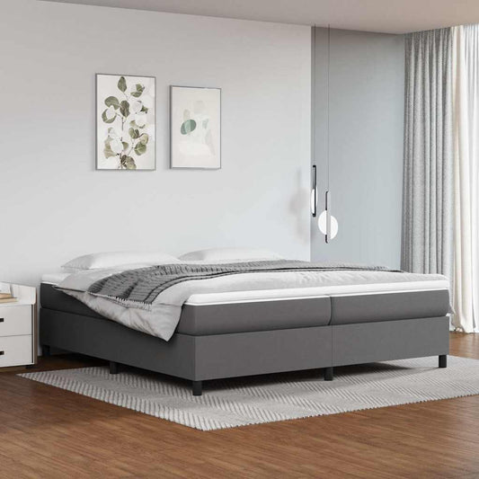 Struttura Letto a Rete a Molle Grigio 200x200 cm in Similpelle