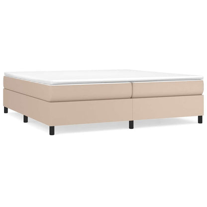 Struttura Letto a Rete a Molle Cappuccino 200x200 cm Similpelle