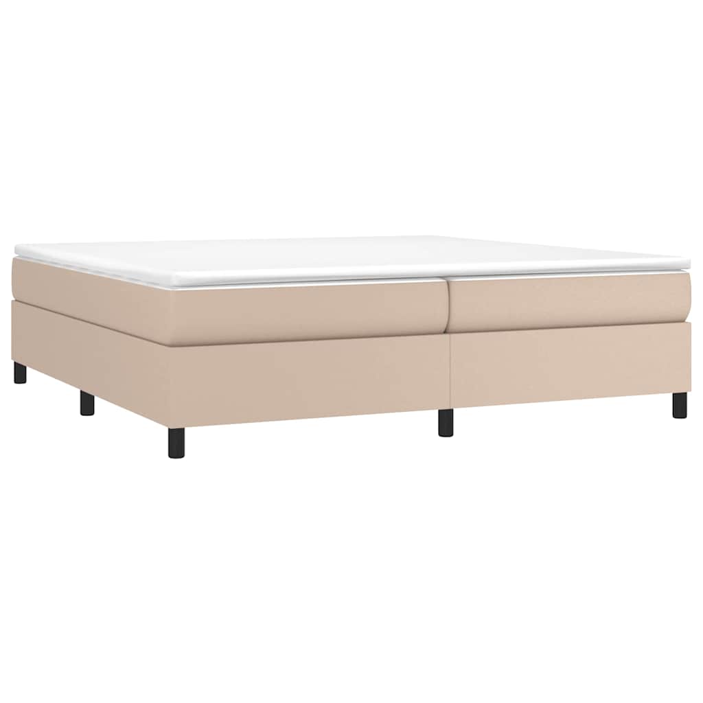 Struttura Letto a Rete a Molle Cappuccino 200x200 cm Similpelle