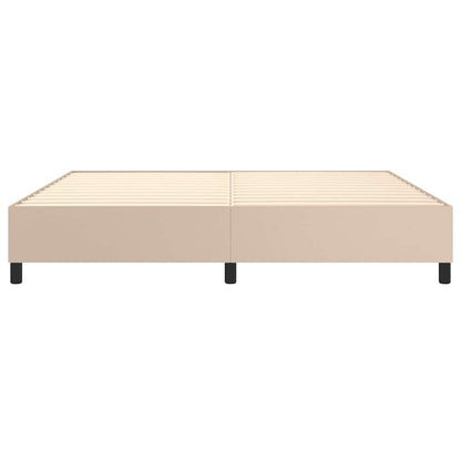 Struttura Letto a Rete a Molle Cappuccino 200x200 cm Similpelle