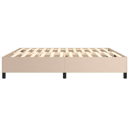 Struttura Letto a Rete a Molle Cappuccino 200x200 cm Similpelle