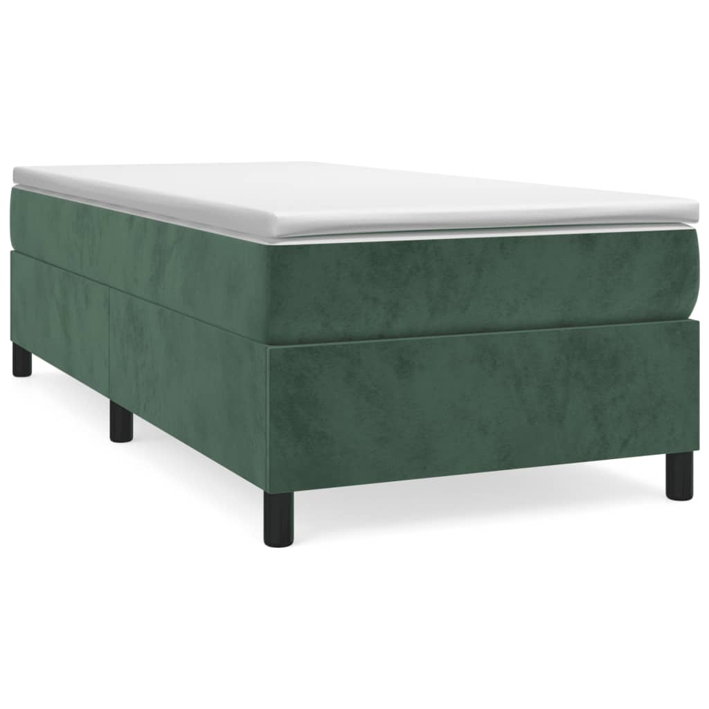 Struttura Letto a Rete a Molle Verde Scuro 80x200 cm in Velluto - homemem39