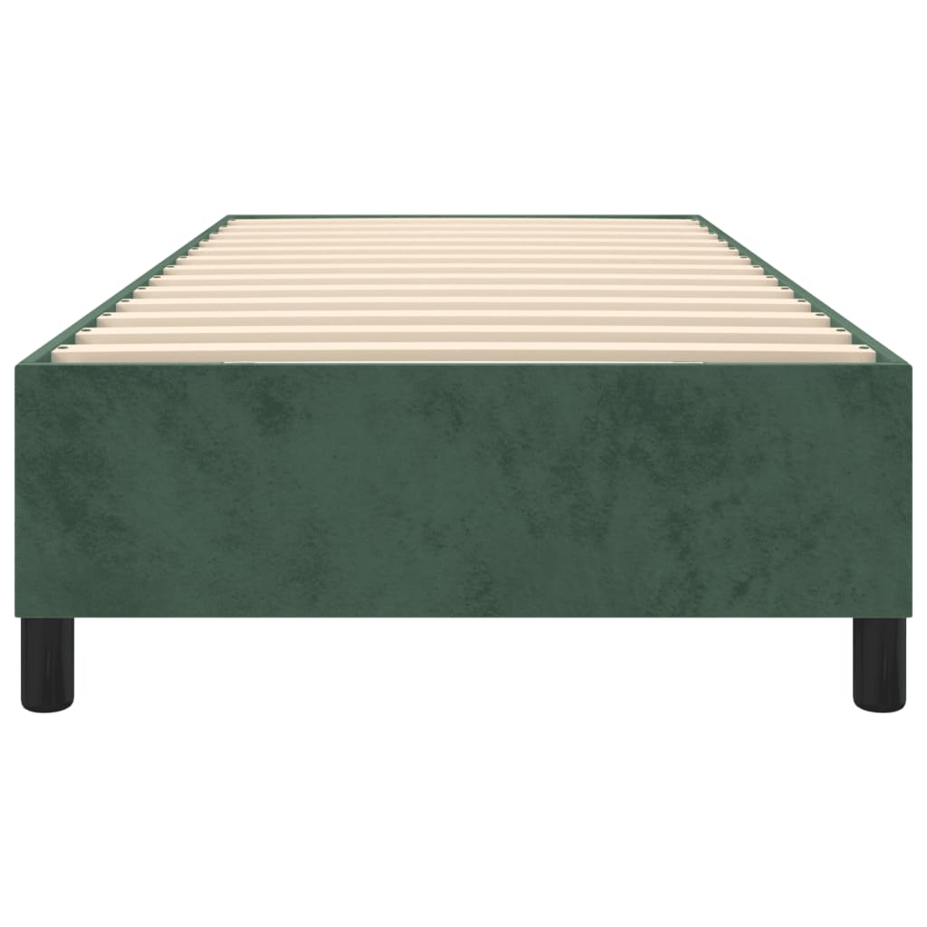 Struttura Letto a Rete a Molle Verde Scuro 80x200 cm in Velluto - homemem39
