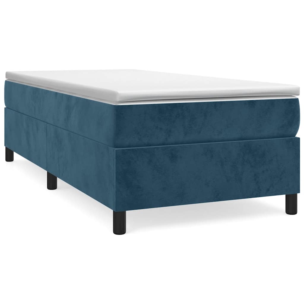 Struttura Letto a Rete a Molle Blu Scuro 80x200 cm in Velluto | homemem39