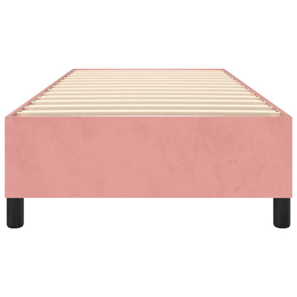 Struttura Letto a Rete a Molle Rosa 80x200 cm in Velluto | homemem39