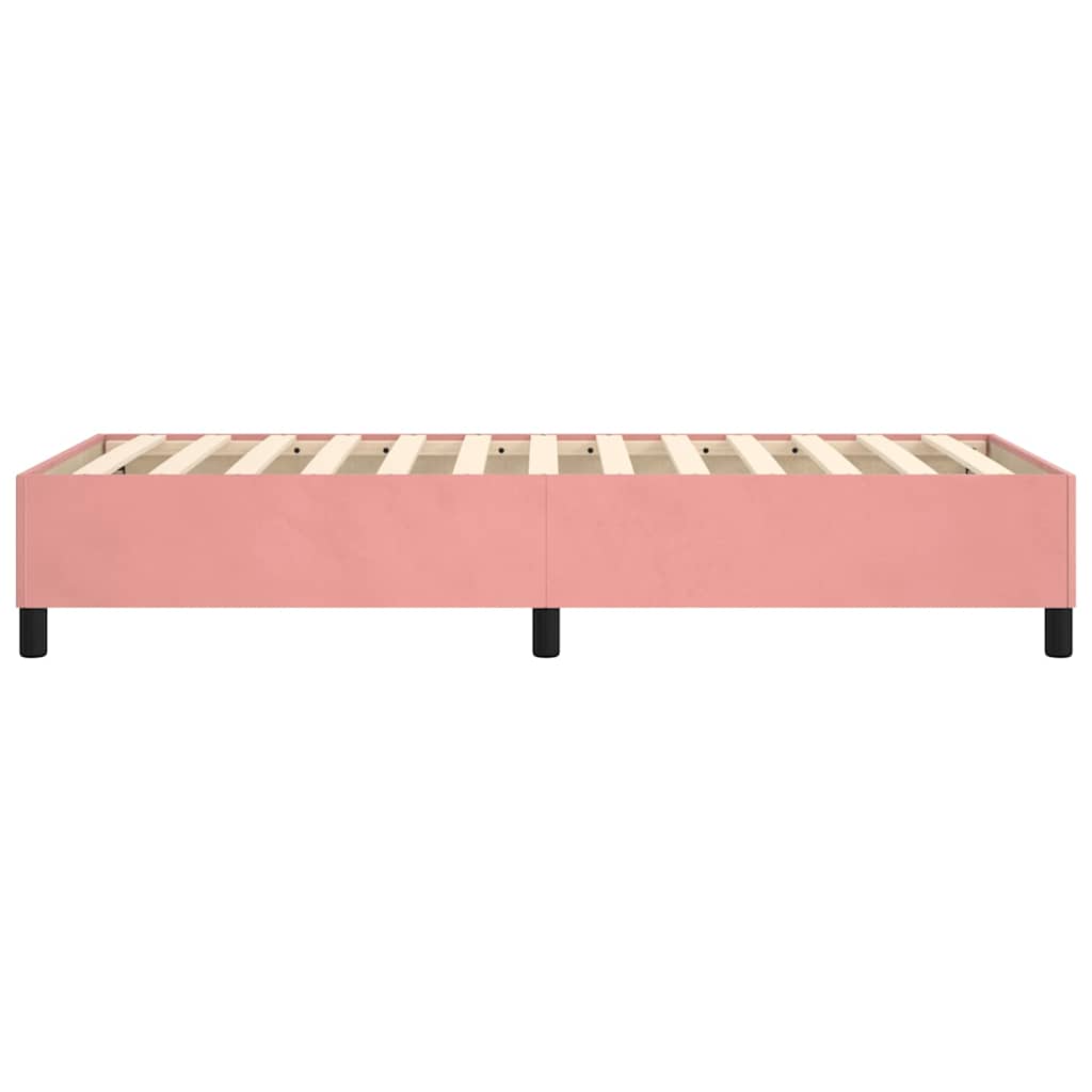 Struttura Letto a Rete a Molle Rosa 80x200 cm in Velluto