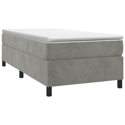 Struttura Letto a Rete a Molle Grigio Chiaro 90x190 cm Velluto - homemem39