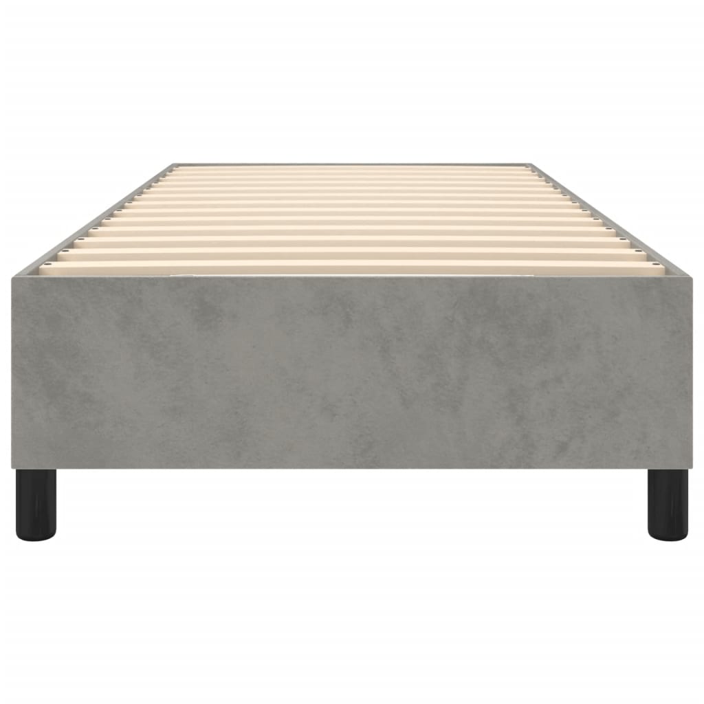 Struttura Letto a Rete a Molle Grigio Chiaro 90x190 cm Velluto - homemem39