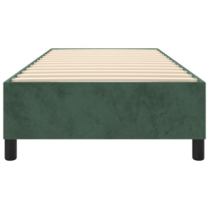 Struttura Letto a Rete a Molle Verde Scuro 90x190 cm in Velluto - homemem39
