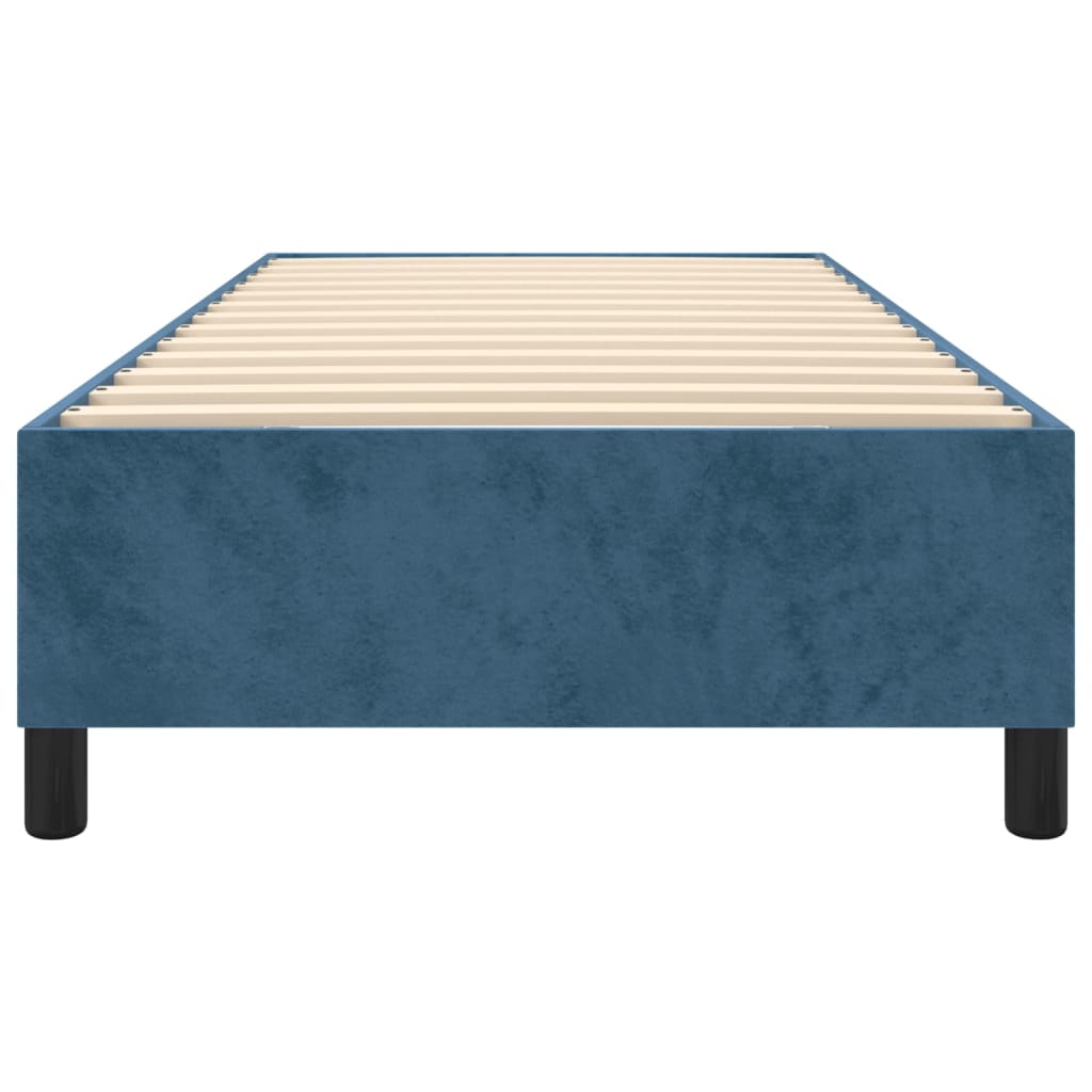 Struttura Letto a Rete a Molle Blu Scuro 90x190 cm in Velluto - homemem39