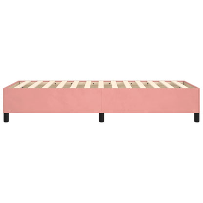 Struttura Letto a Rete a Molle Rosa 90x190 cm in Velluto - homemem39