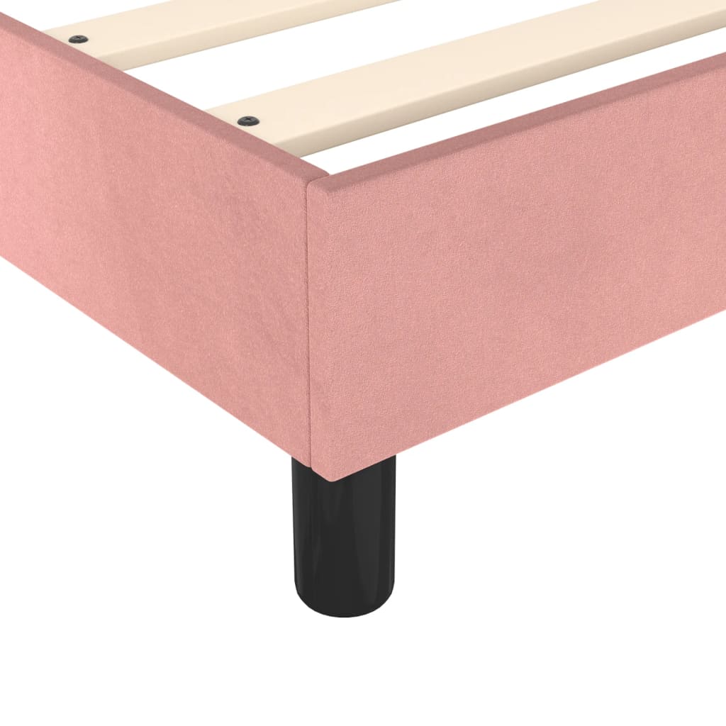 Struttura Letto a Rete a Molle Rosa 90x190 cm in Velluto - homemem39