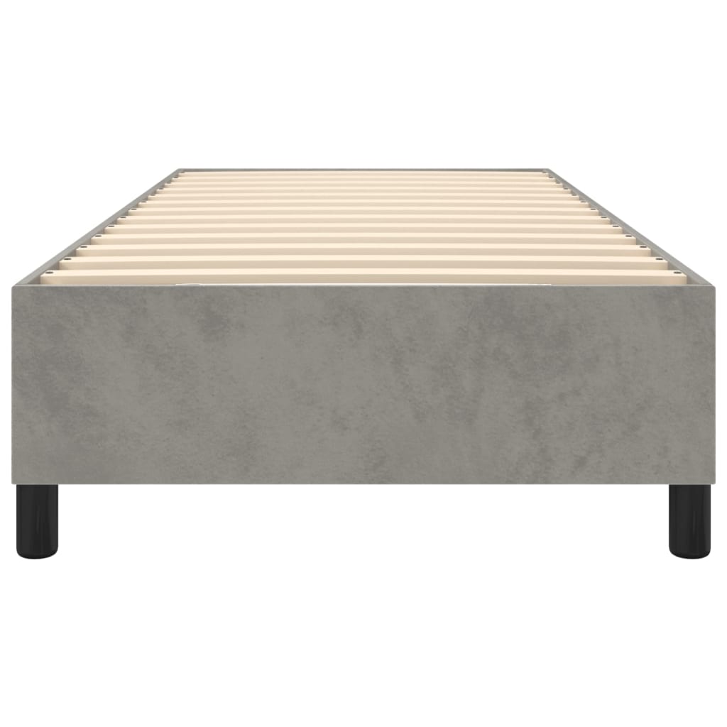 Struttura Letto a Rete a Molle Grigio Chiaro 90x200 cm Velluto - homemem39