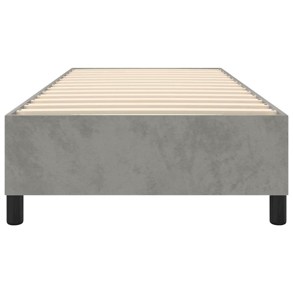 Struttura Letto a Rete a Molle Grigio Chiaro 90x200 cm Velluto