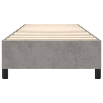 Struttura Letto a Rete a Molle Grigio Chiaro 90x200 cm Velluto