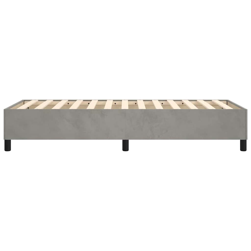 Struttura Letto a Rete a Molle Grigio Chiaro 90x200 cm Velluto
