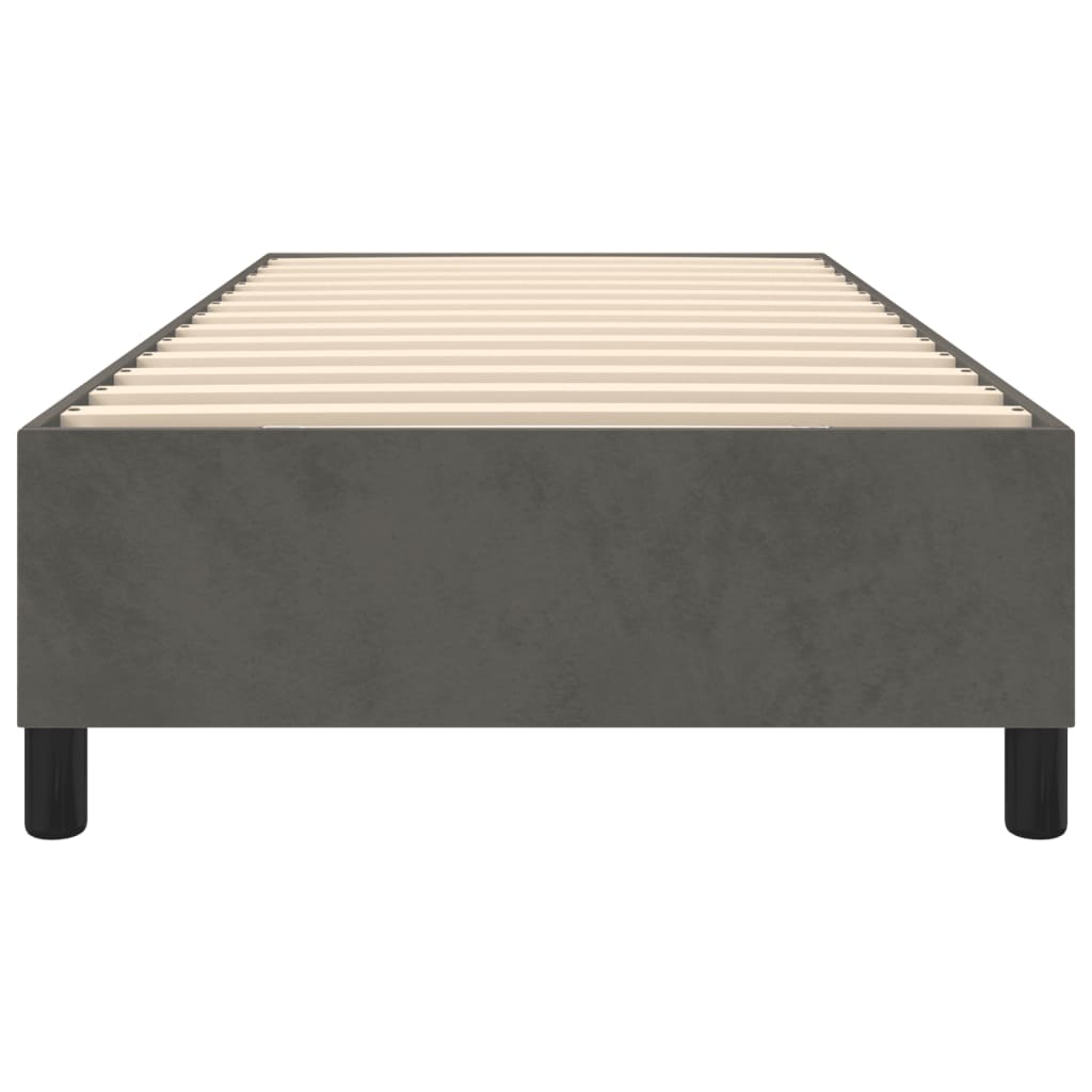 Struttura Letto a Rete a Molle Grigio Scuro 90x200 cm Velluto | homemem39