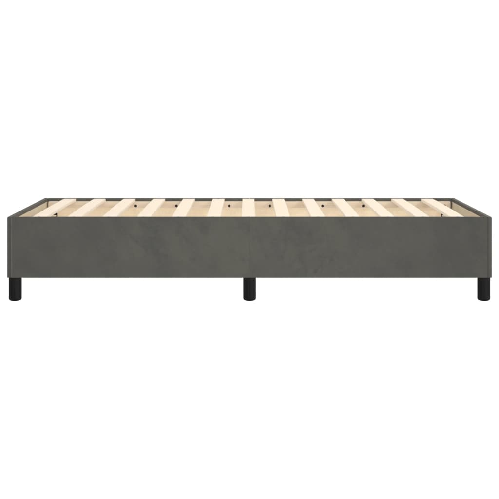 Struttura Letto a Rete a Molle Grigio Scuro 90x200 cm Velluto | homemem39
