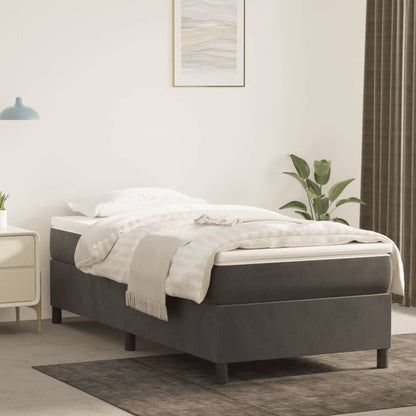 Struttura Letto a Rete a Molle Grigio Scuro 90x200 cm Velluto | homemem39