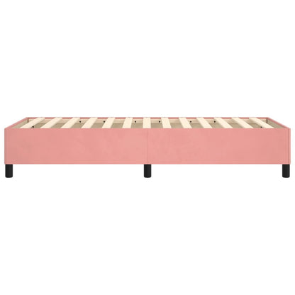 Struttura Letto a Rete a Molle Rosa 90x200 cm in Velluto | homemem39