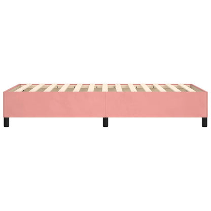 Struttura Letto a Rete a Molle Rosa 90x200 cm in Velluto
