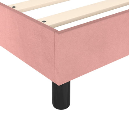 Struttura Letto a Rete a Molle Rosa 90x200 cm in Velluto | homemem39