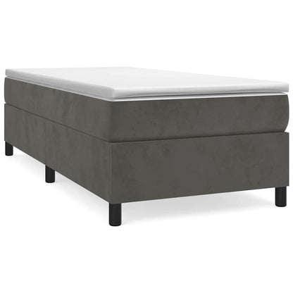 Struttura Letto a Rete a Molle Grigio Scuro 100x200 cm Velluto