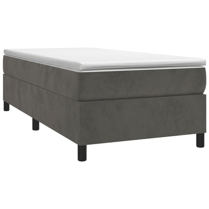 Struttura Letto a Rete a Molle Grigio Scuro 100x200 cm Velluto - homemem39