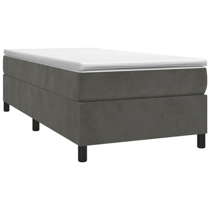 Struttura Letto a Rete a Molle Grigio Scuro 100x200 cm Velluto