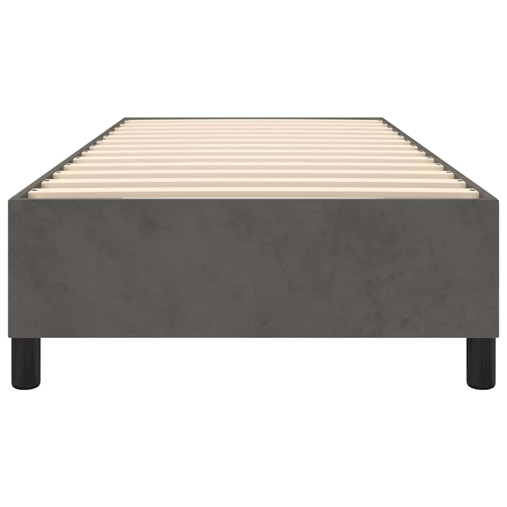 Struttura Letto a Rete a Molle Grigio Scuro 100x200 cm Velluto