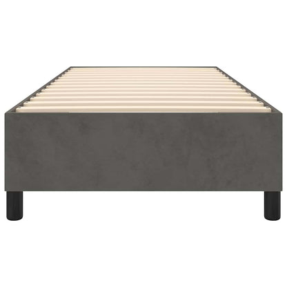 Struttura Letto a Rete a Molle Grigio Scuro 100x200 cm Velluto