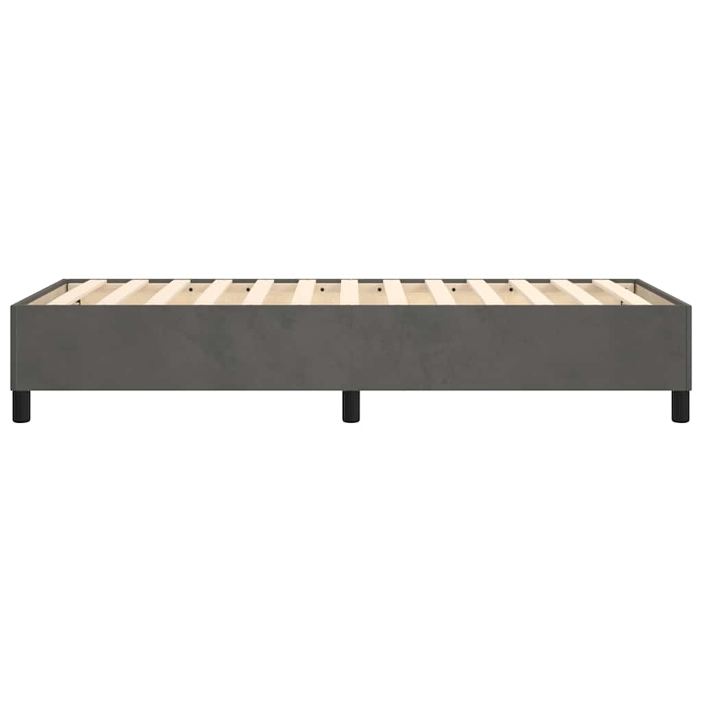 Struttura Letto a Rete a Molle Grigio Scuro 100x200 cm Velluto