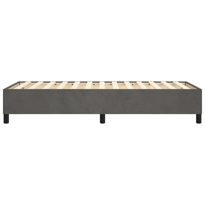 Struttura Letto a Rete a Molle Grigio Scuro 100x200 cm Velluto