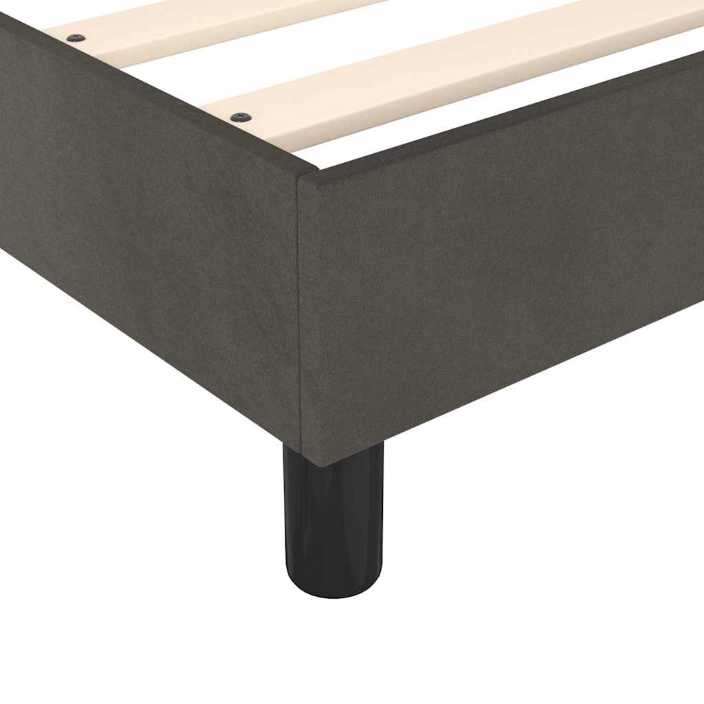 Struttura Letto a Rete a Molle Grigio Scuro 100x200 cm Velluto
