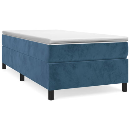 Struttura Letto a Rete a Molle Blu Scuro 100x200 cm in Velluto - homemem39